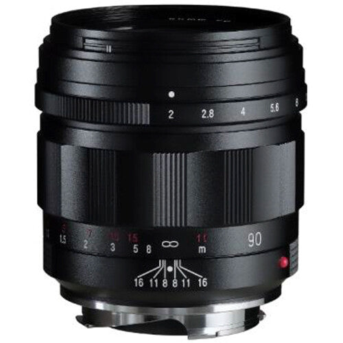 Voigtlander APO-Ultron 90mm f/2 VM lens for Leica M, black, front view