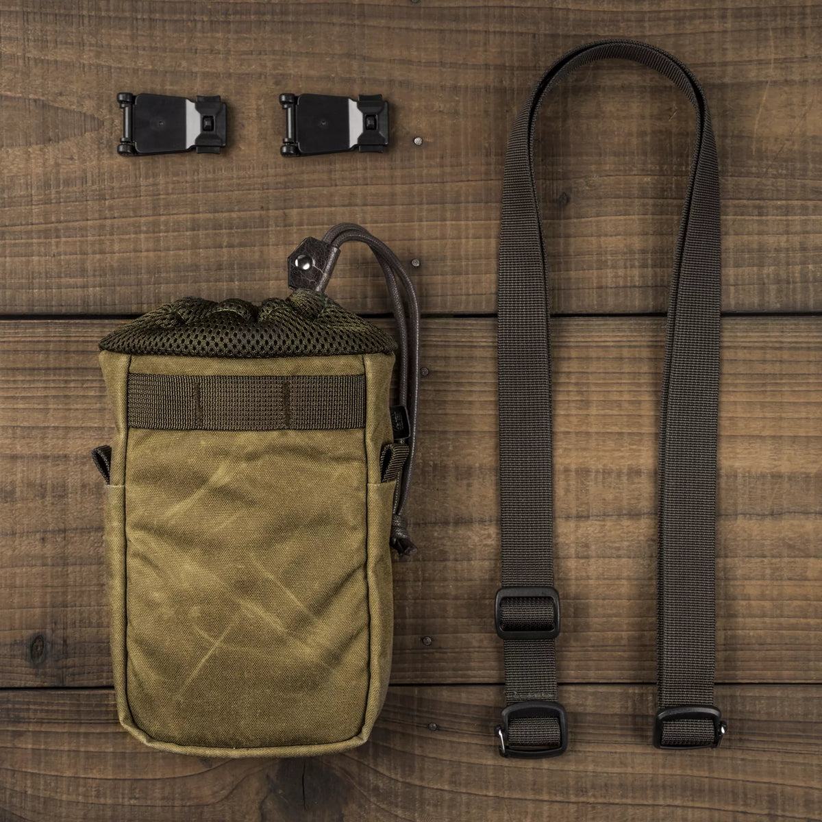 WOTANCRAFT External module - DRAWSTRING POUCH, Khaki Brown