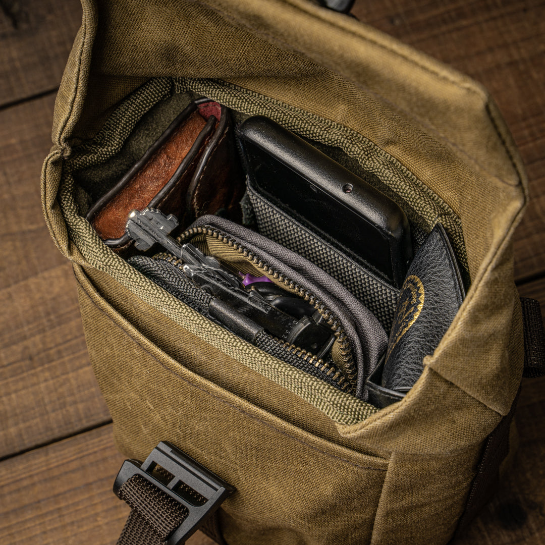 WOTANCRAFT Travel Camera Bag "PILOT" 2L, KHAKI BROWN