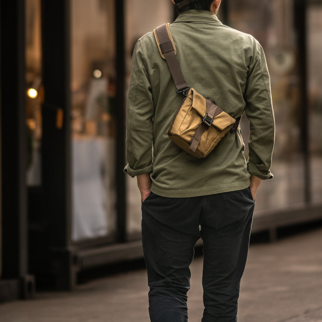 WOTANCRAFT Travel Camera Bag "PILOT" 2L, KHAKI BROWN