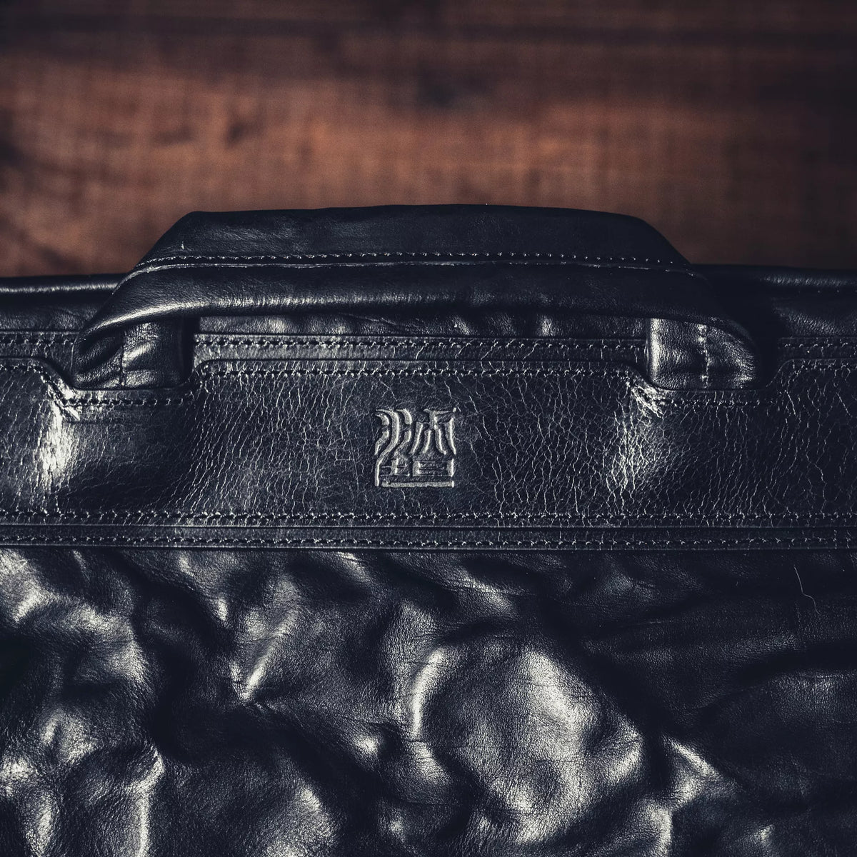 Wotancraft Lightning Rider black leather handle with embossed logo