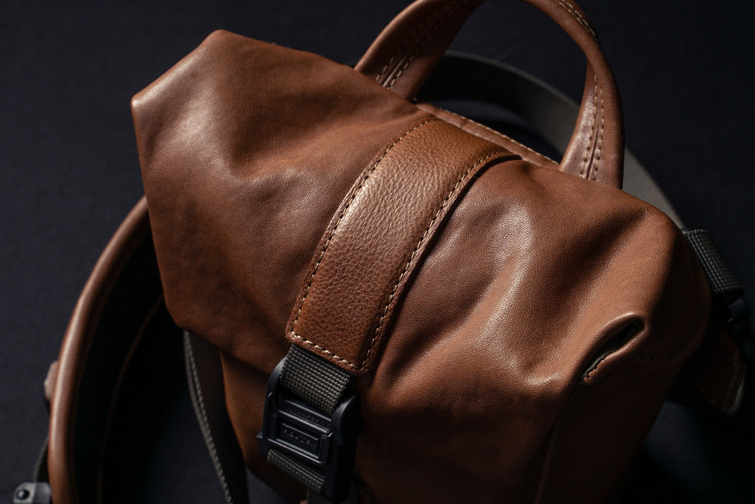 SALE ! WOTANCRAFT Travel Camera Bag "PILOT" 2L, FULL BROWN LEATHER