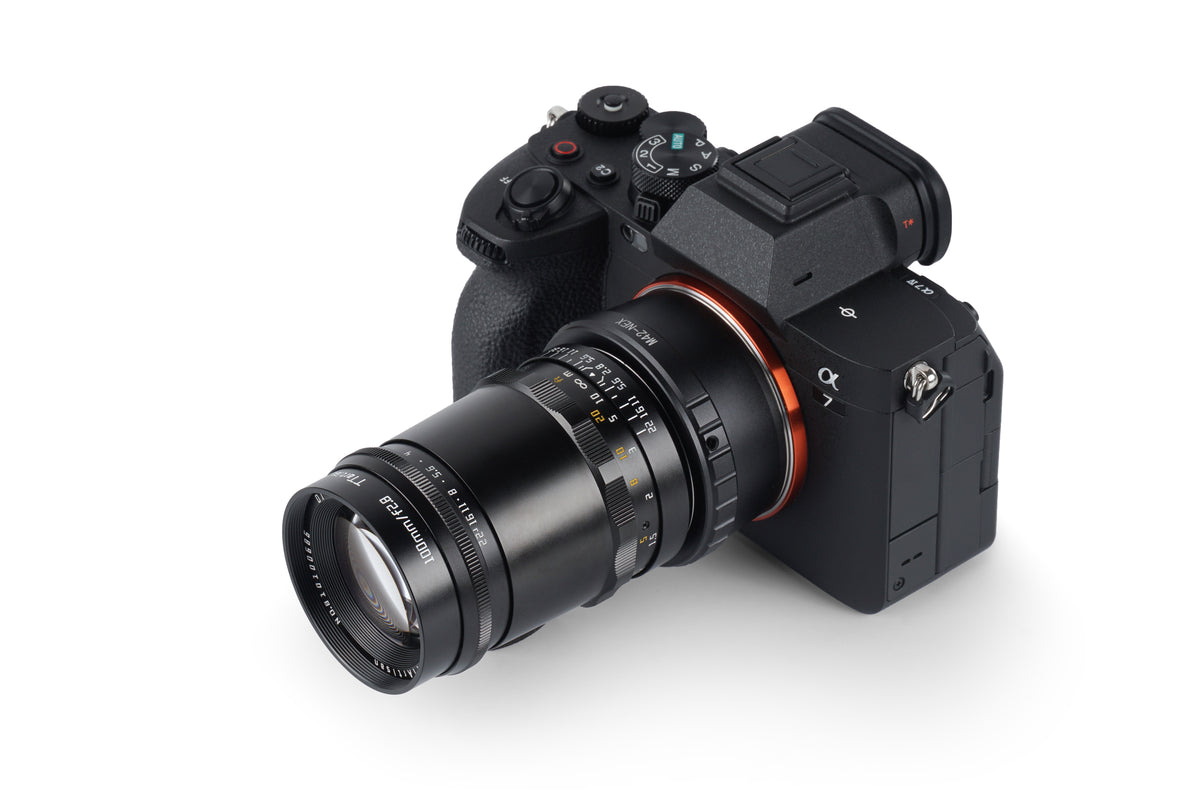 TTArtisan 100mm f/2.8 lens adapted to a Sony full frame mirrorless camera