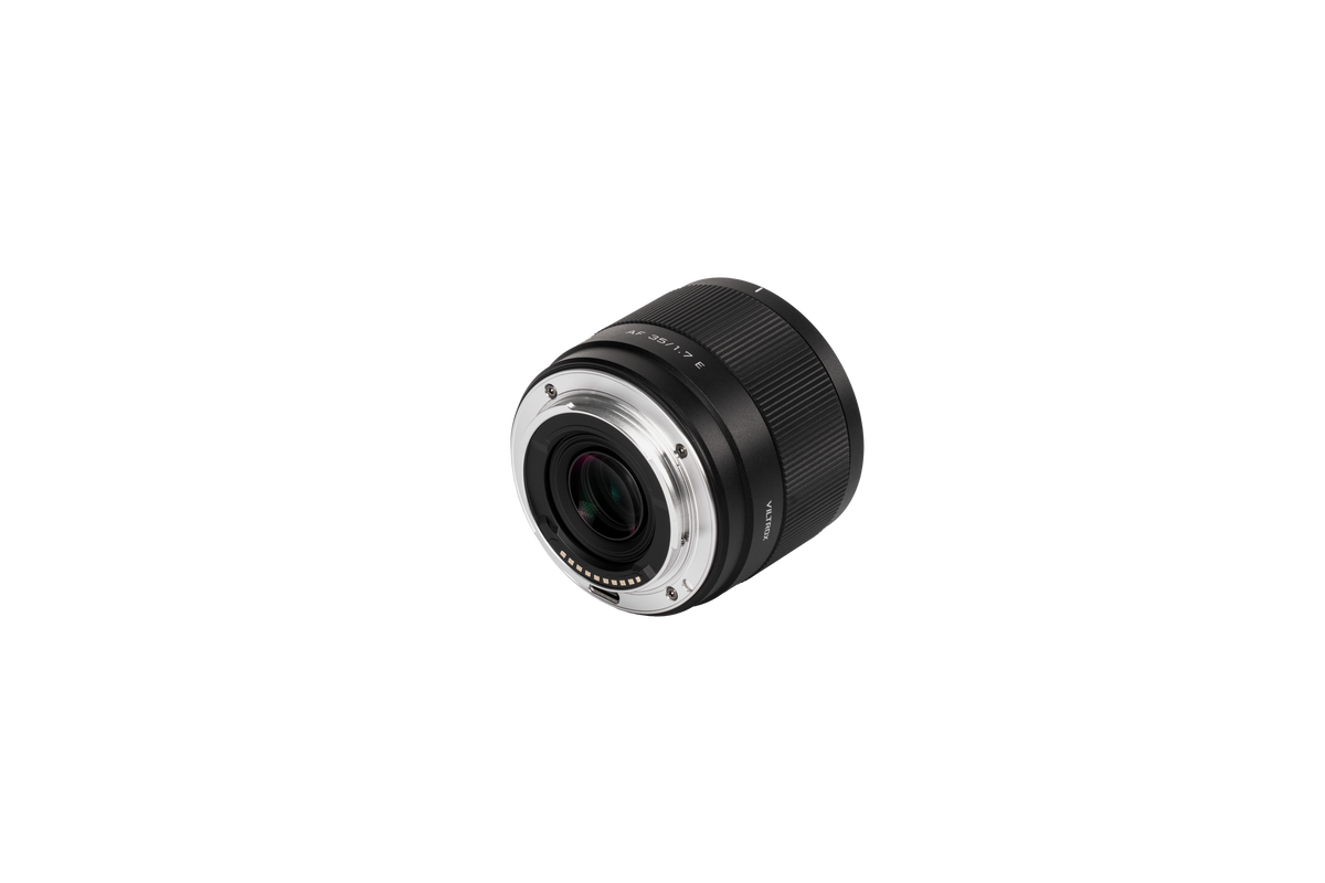Viltrox Air AF 35mm f/1.7 Sony E lens, rear view with mount contacts