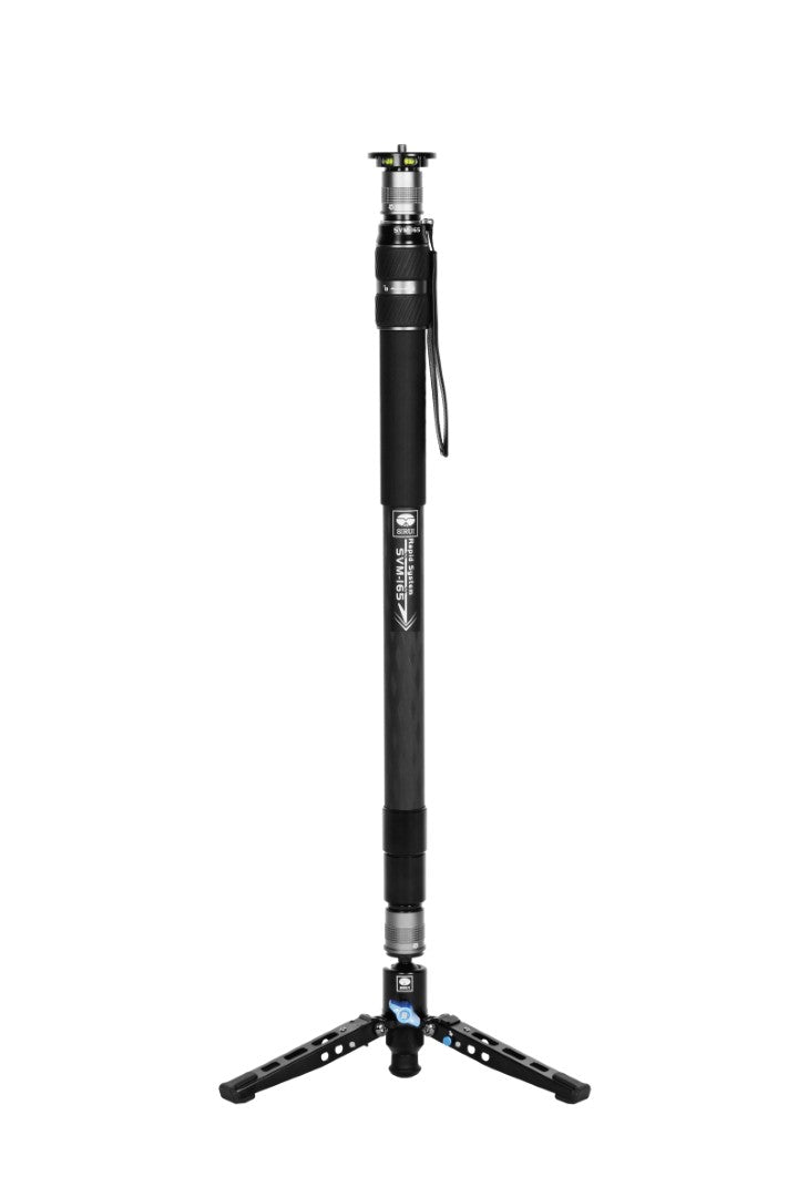 Sirui SVM-165 carbon fibre monopod with fold-out feet, extended