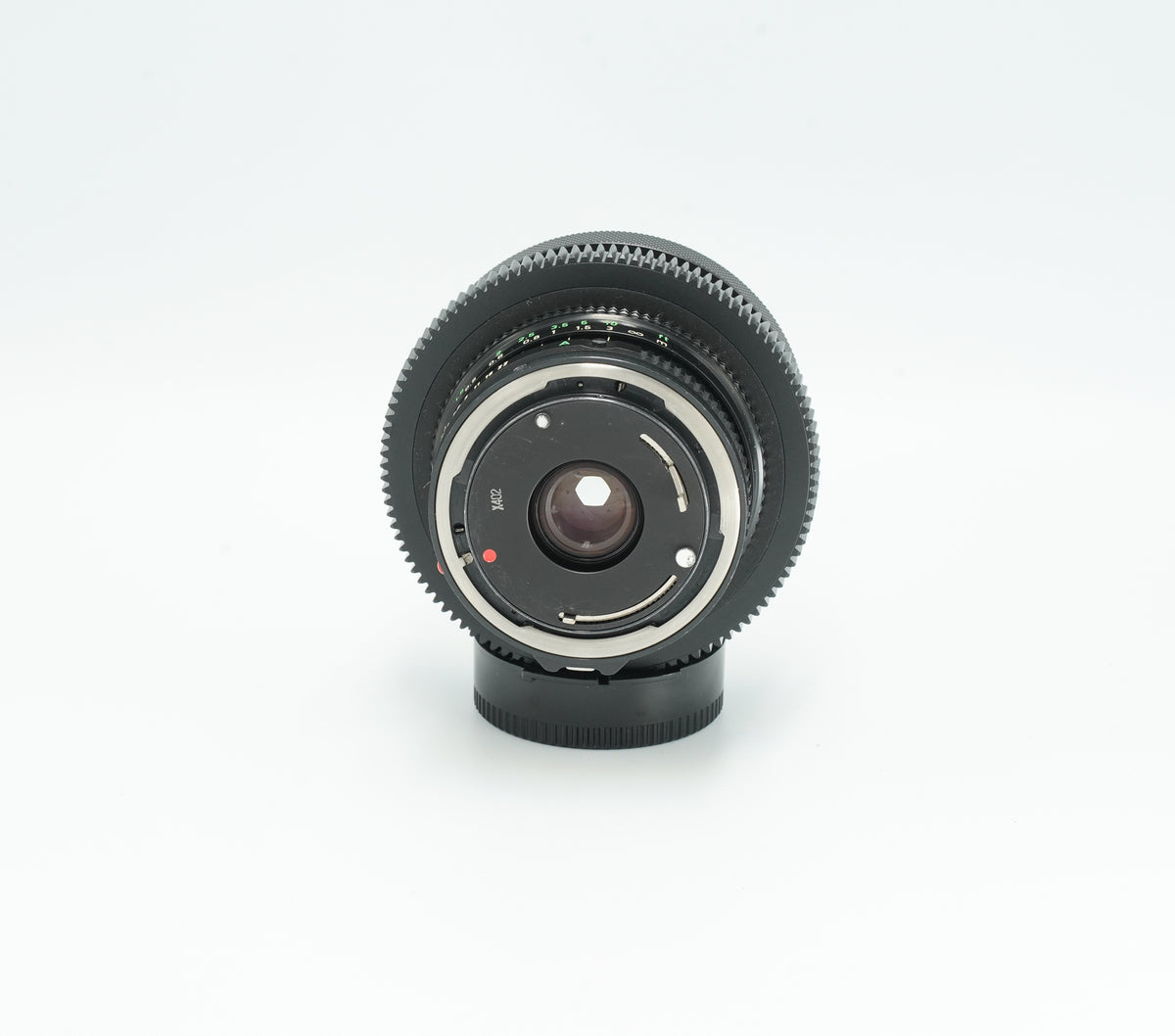 Canon nFD 20mm f/2.8 cine mod, rear FD mount view