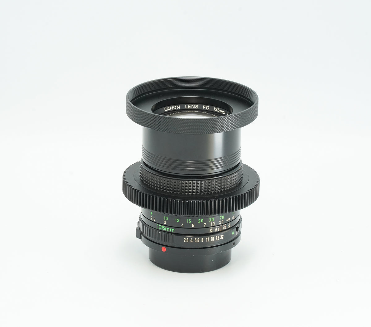 Canon nFD 135mm f2.8 with CINE MOD options