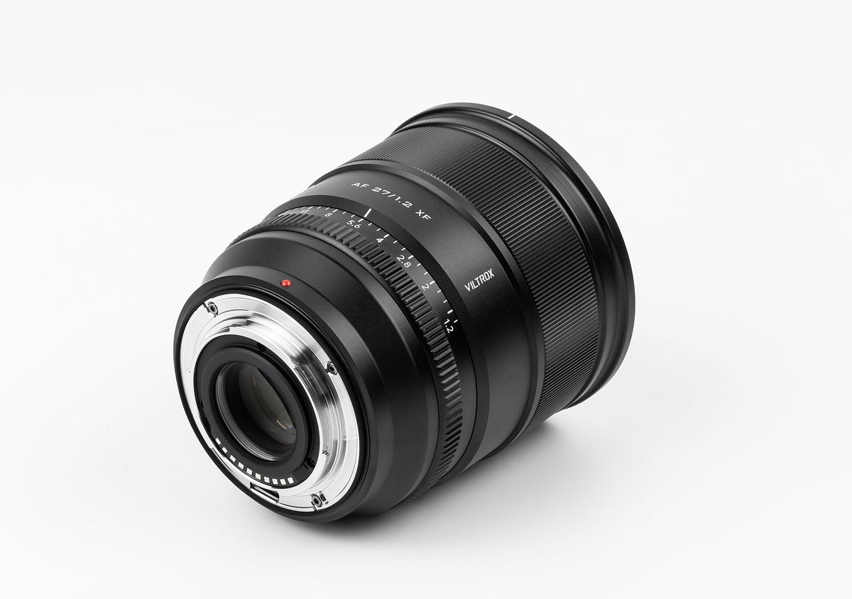 Viltrox AF 27mm f/1.2 Pro lens, rear view with mount contacts