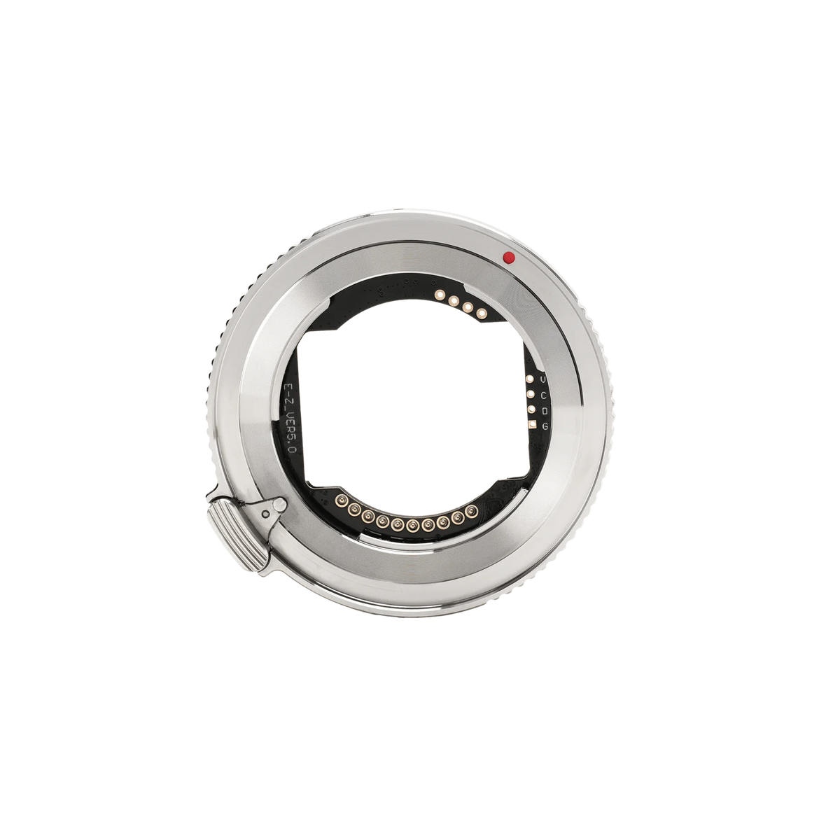 Viltrox E-Z adapter, front view showing the electronic contacts