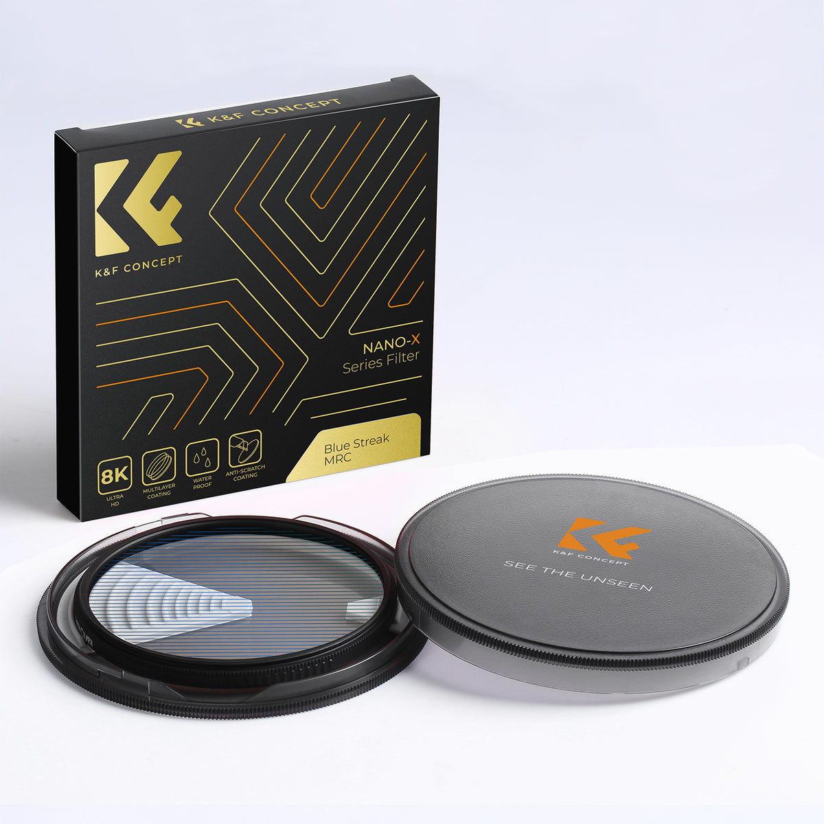 K&F CONCEPT 55mm BLUE FLARES Filter, scratch, water & reflection-proof