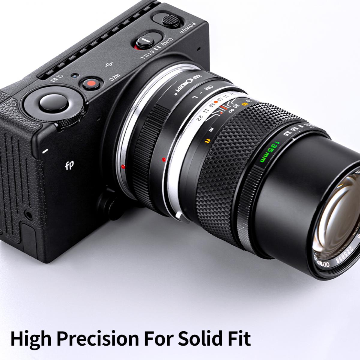 K&F CONCEPT OLYMPUS OM Lens to Panasonic/Leica L mount adapter