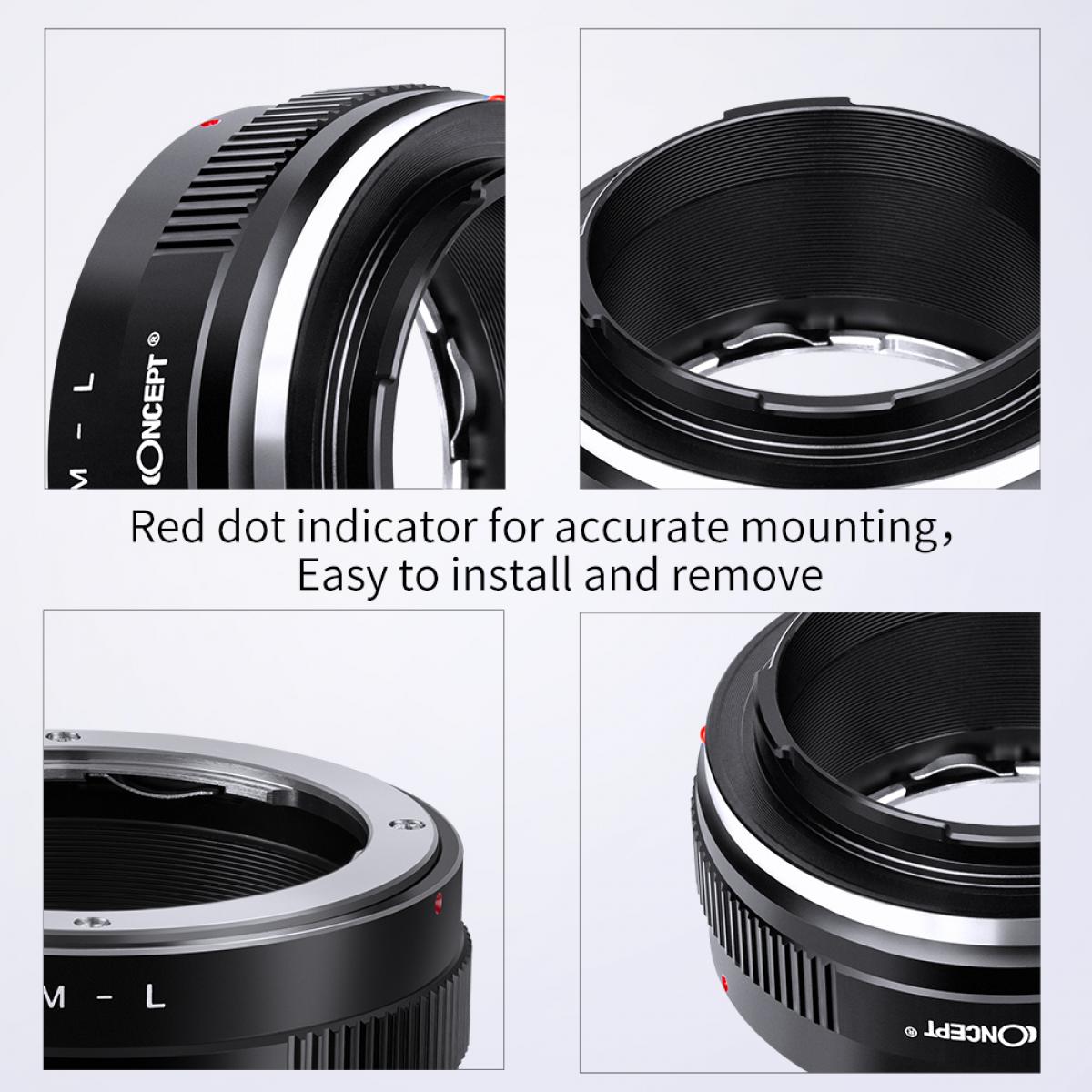 K&F CONCEPT OLYMPUS OM Lens to Panasonic/Leica L mount adapter