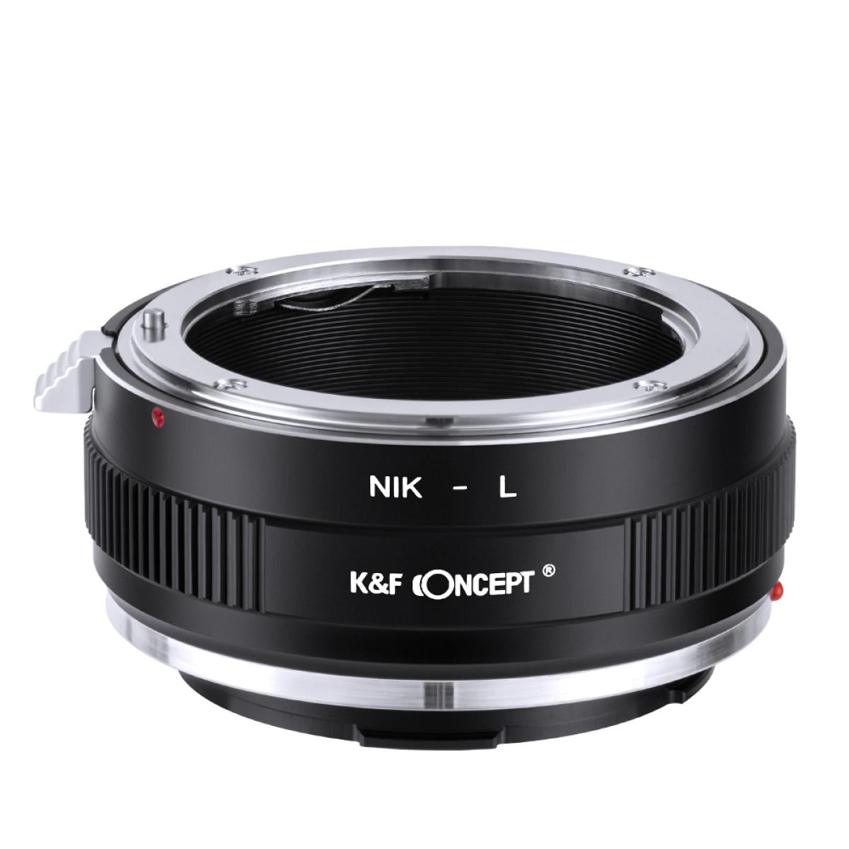 K&F Concept Nikon F to Leica L mount lens adapter, front view
