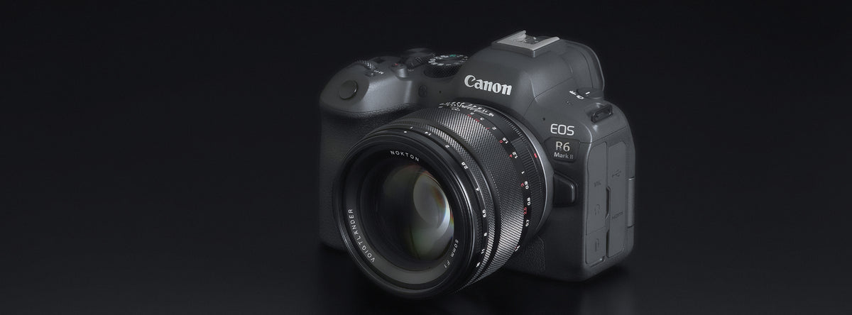Voigtlander Nokton 50mm f/1.0 mounted on a Canon EOS R6 Mark II camera