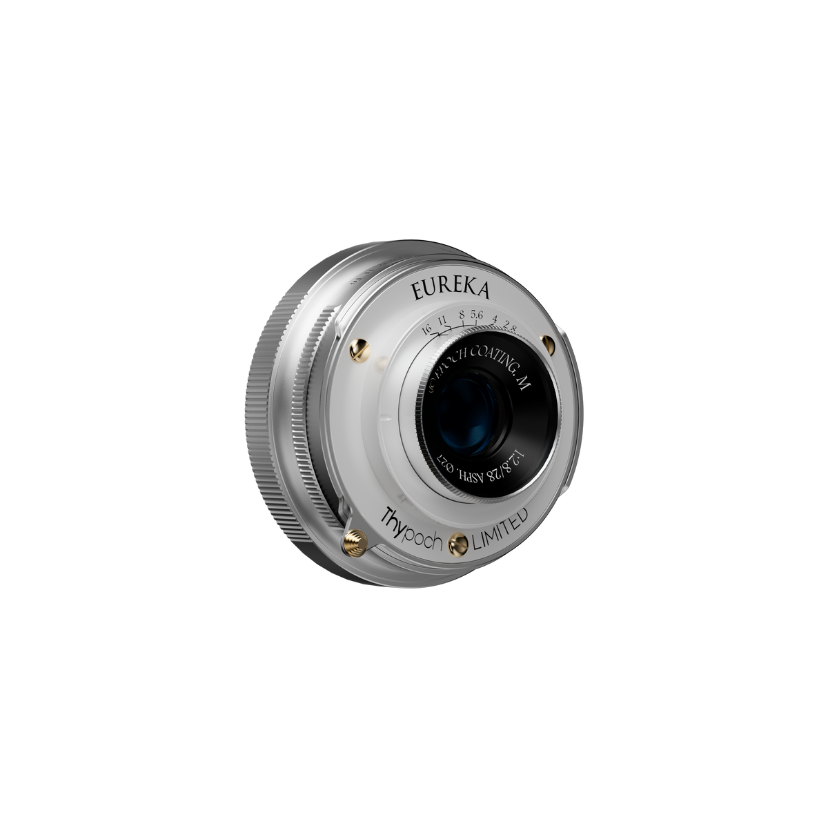 Thypoch Eureka 28mm f/2.8 ASPH pancake lens for Leica M in silver, Limited edition