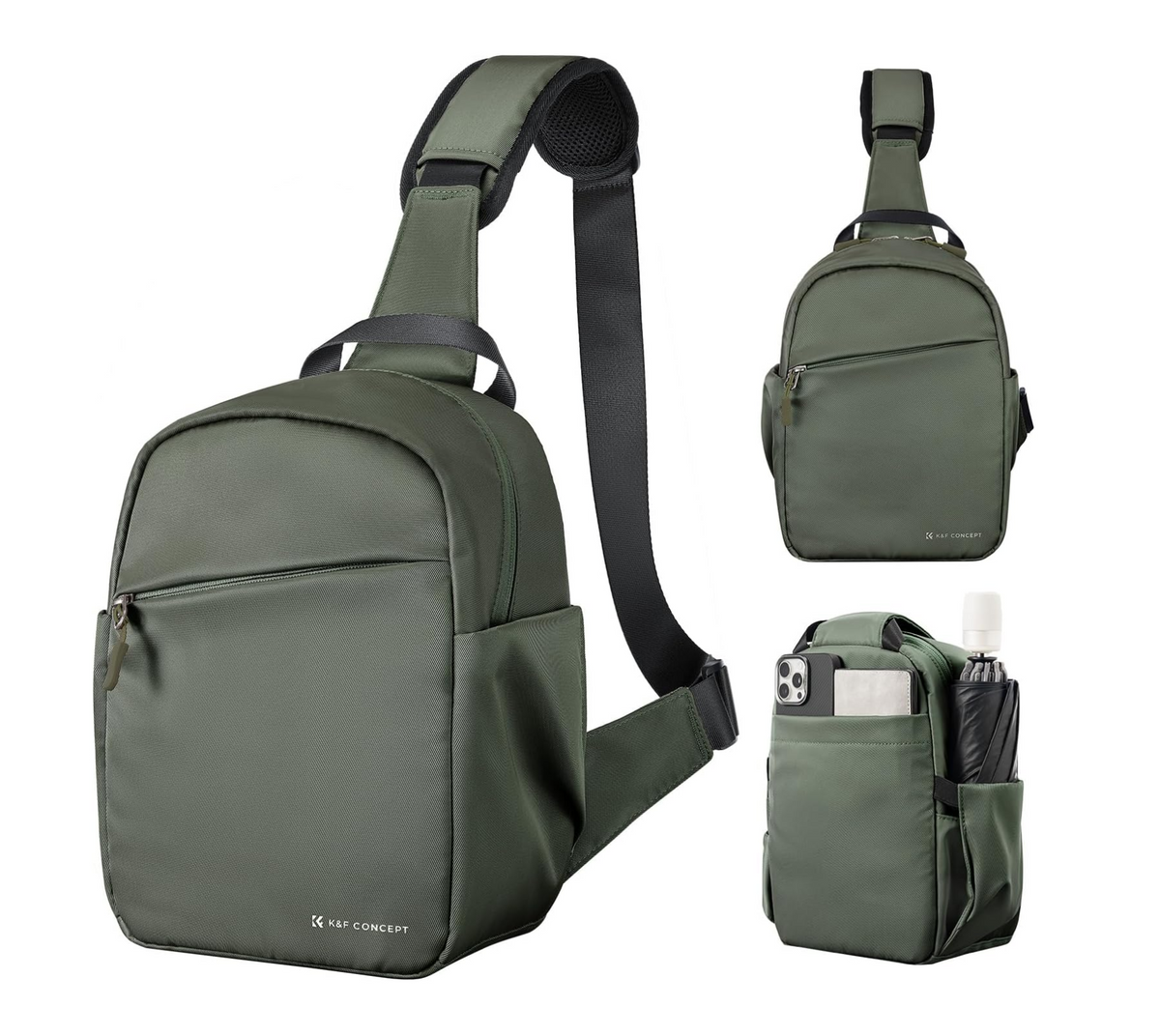 K&F CONCEPT CAMERA SLING BAG "Urban Wander 8", 5L, Green