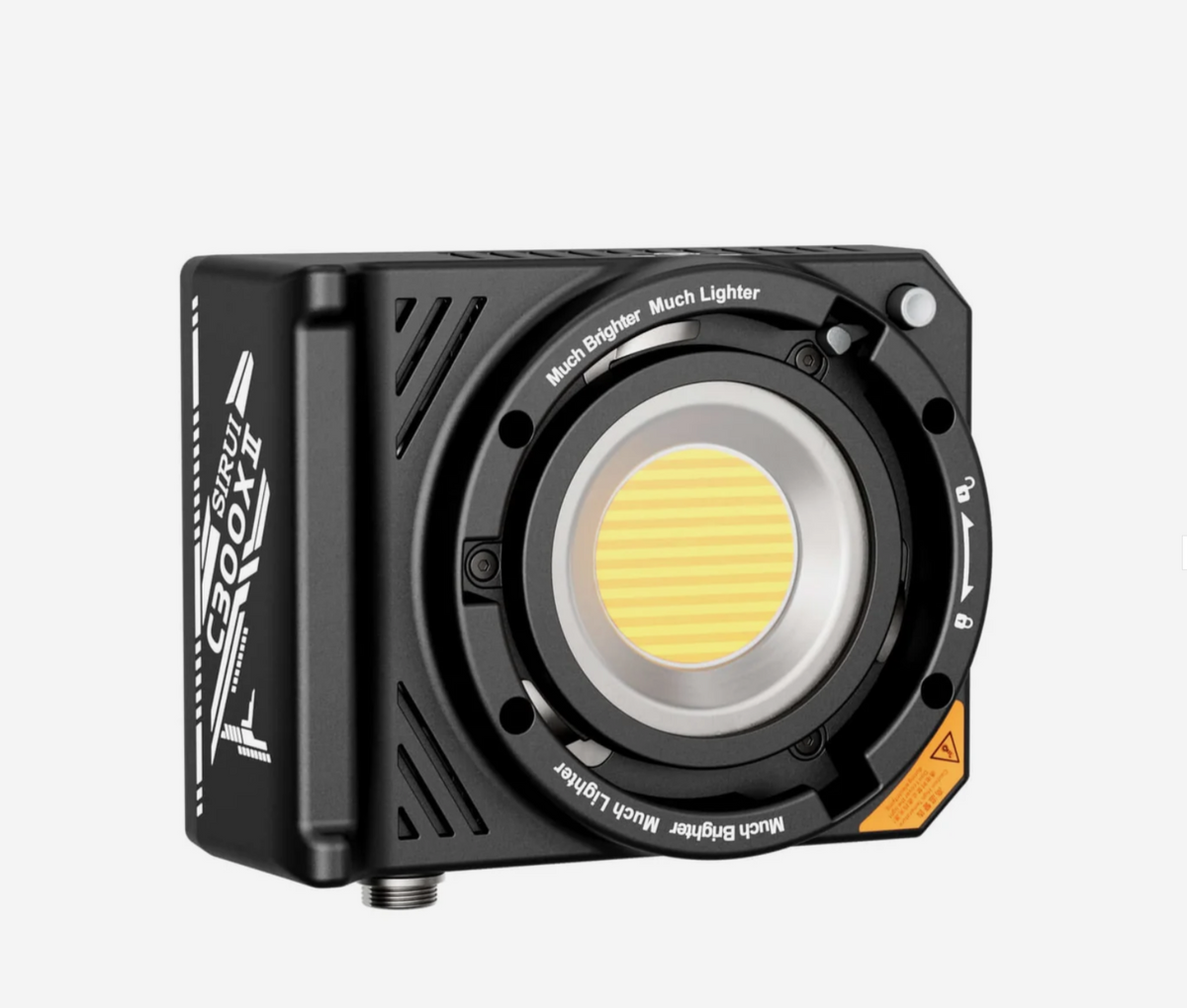 Sirui C300X-II 300W handheld COB video light, front view of the LED