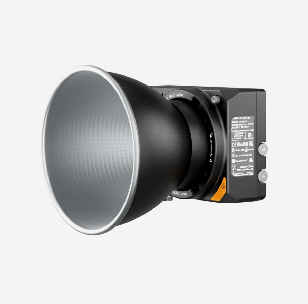 Sirui C300X-II 300W light with reflector, side view