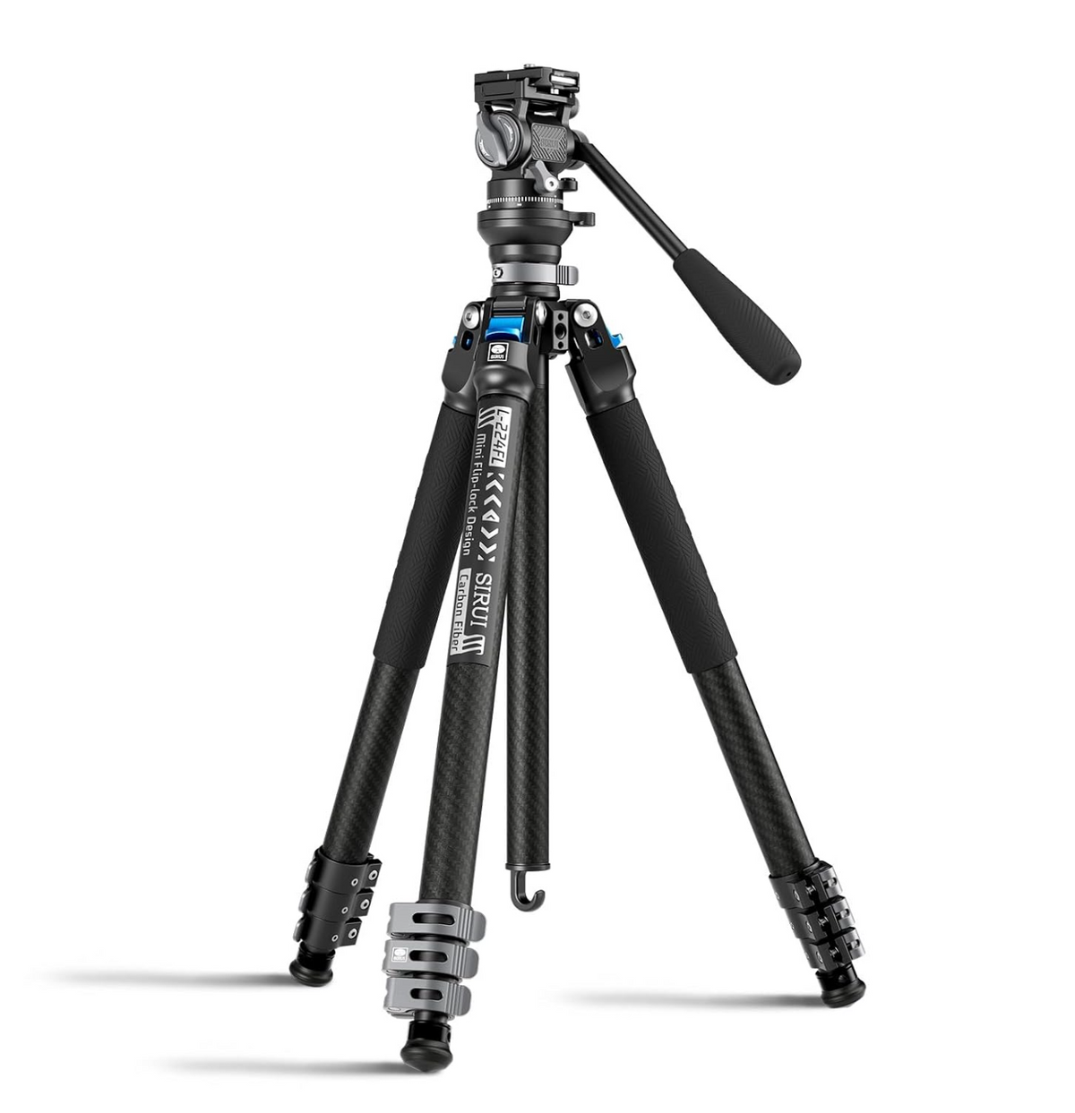 SIRUI L-224FL+KV5 Flip-Lock Video Tripod with Head