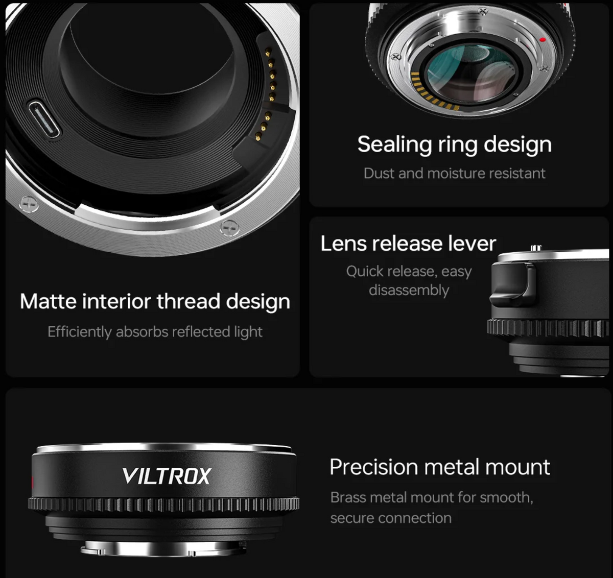 VILTROX EF-FX2 PRO Canon EF - Fuji X AF Focal Reducer with ring