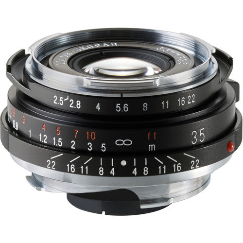 Voigtlander Color-Skopar 35mm f/2.5 P II pancake lens for Leica M mount, black