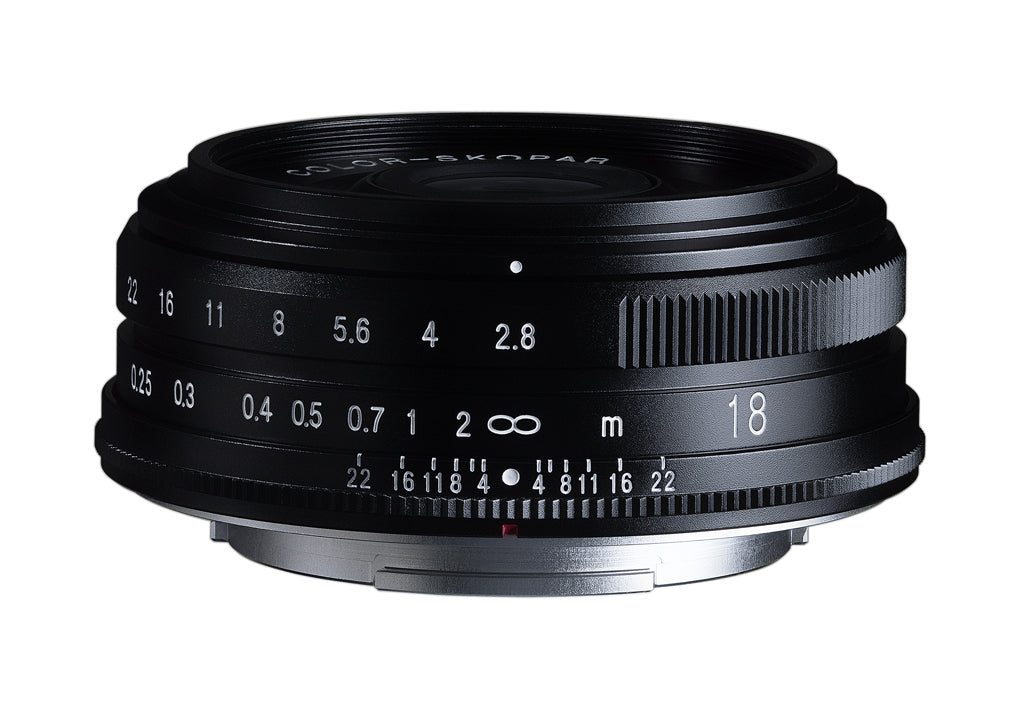 Voigtlander Color-Skopar 18mm f/2.8 pancake lens for Fujifilm X-mount, black
