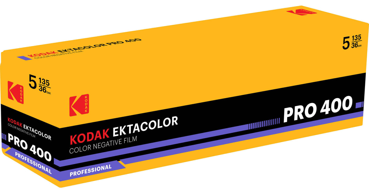 Kodak Ektacolor Pro 400 35mm colour negative film, pack of 5 rolls