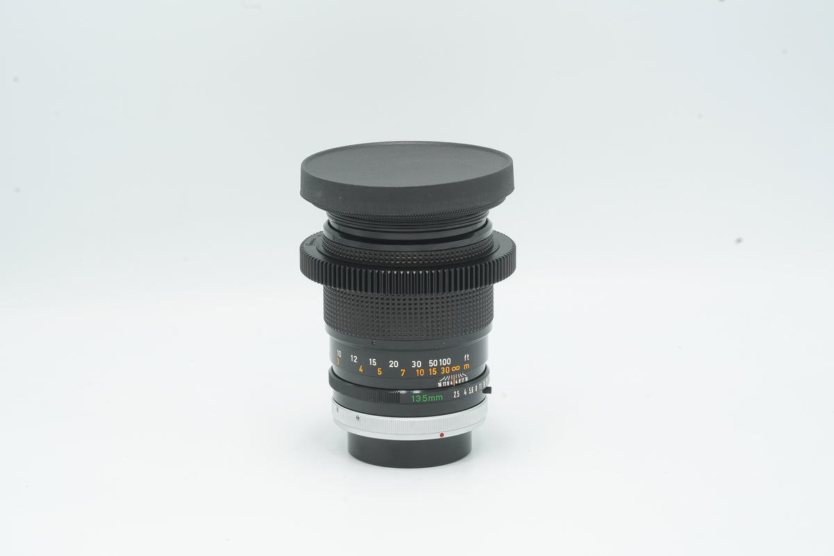 Canon FD 135mm f2.5 S.C. CINE-MODDED to EF