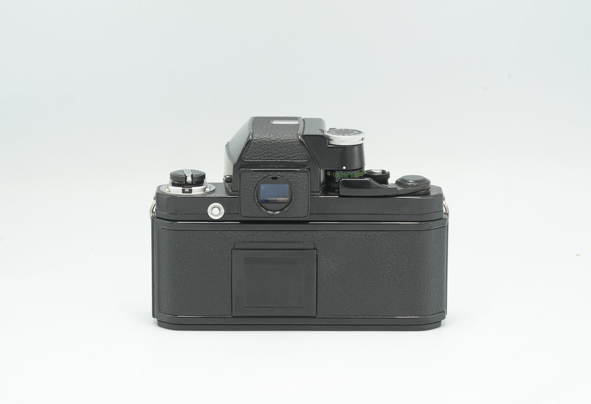 Nikon F2 Photomic black 35mm SLR, rear view