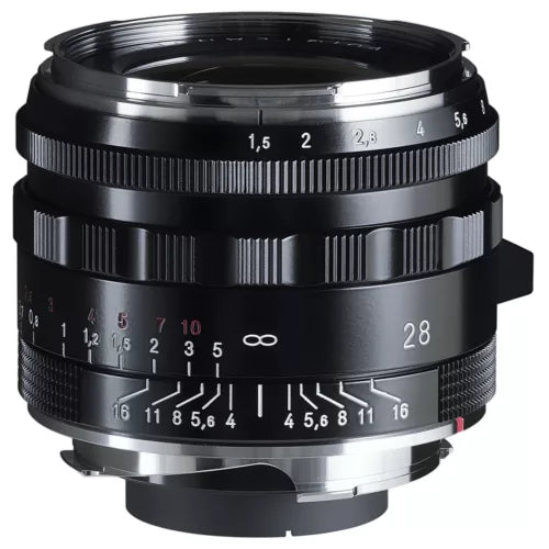 Voigtlander Nokton 28mm f/1.5 VM Vintage Line Type II lens for Leica M in black