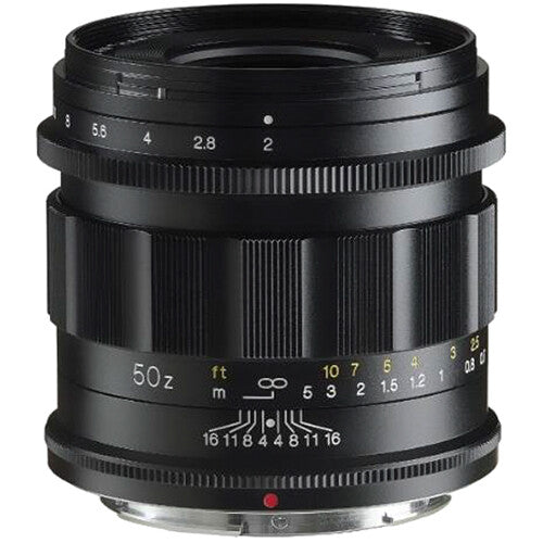 Voigtlander APO-Lanthar 50mm f/2 Aspherical lens for Nikon Z, black, front view