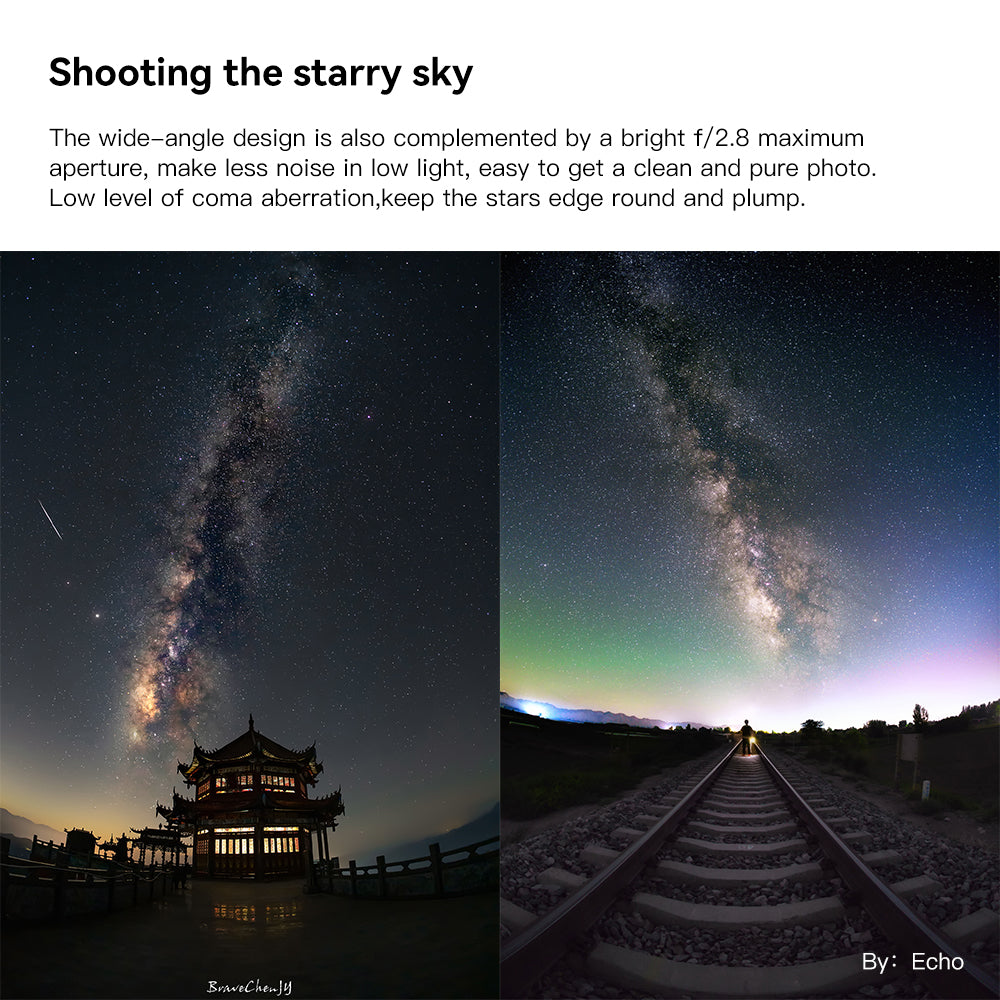 Milky Way over a pagoda and railway tracks, TTArtisan 11mm fisheye samples