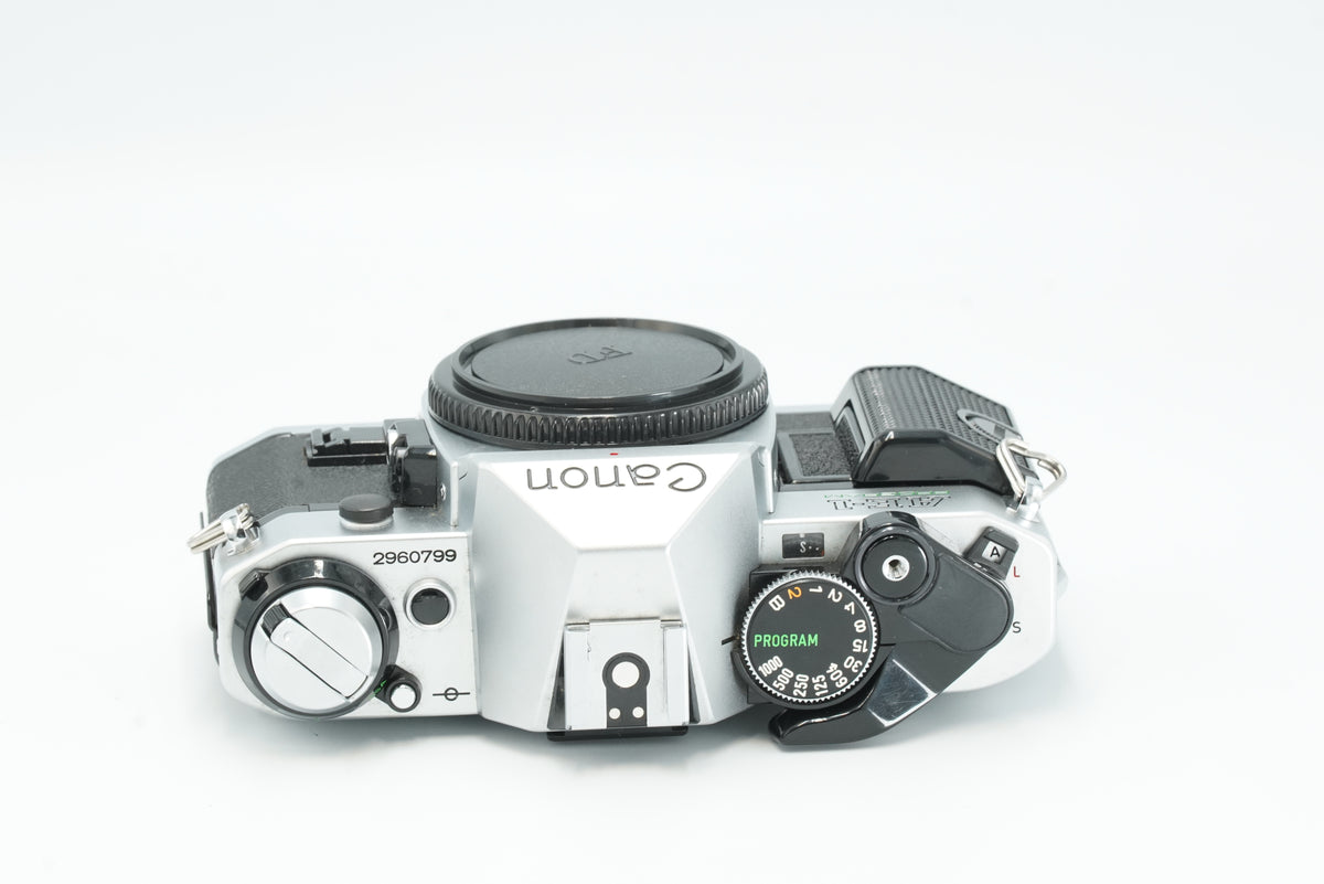 Canon AE-1 Program top plate with Program shutter speed dial