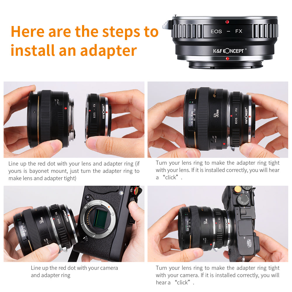 K&F CONCEPT Canon EOS EF Lens to Fuji X mount adapter