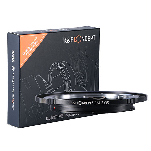 K&F Concept OM to EOS lens mount adapter with box