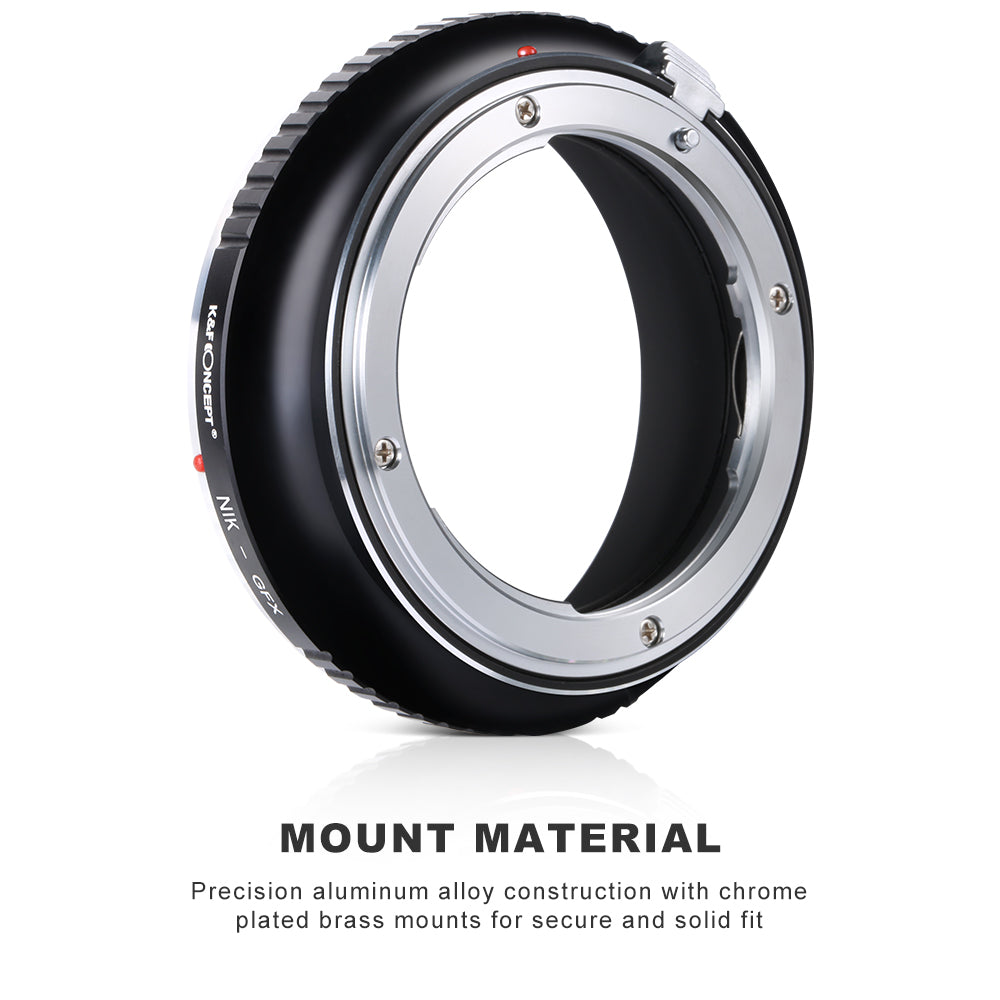 K&F CONCEPT Nikon F(AiS) Lens to Fuji GFX Medium Format mount adapter