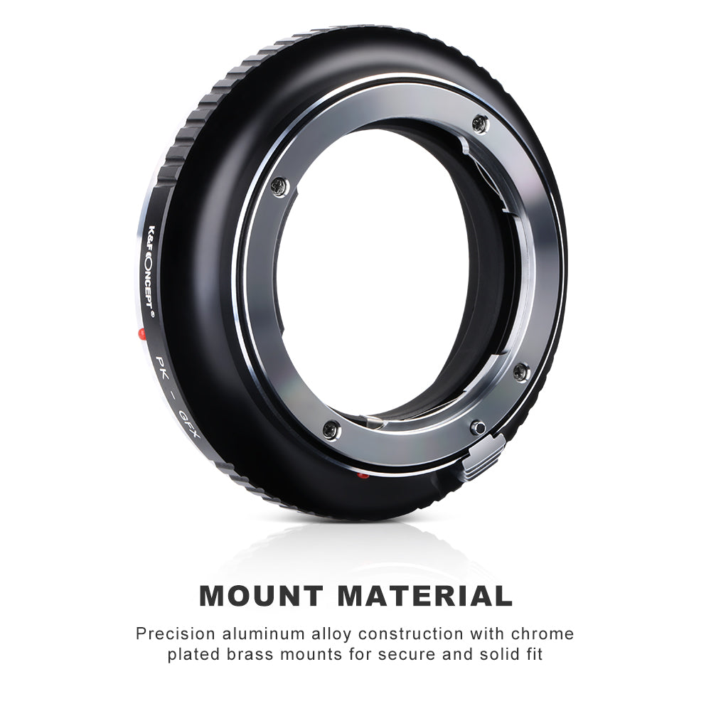 K&F CONCEPT Pentax K Lens to Fuji GFX Medium Format mount adapter
