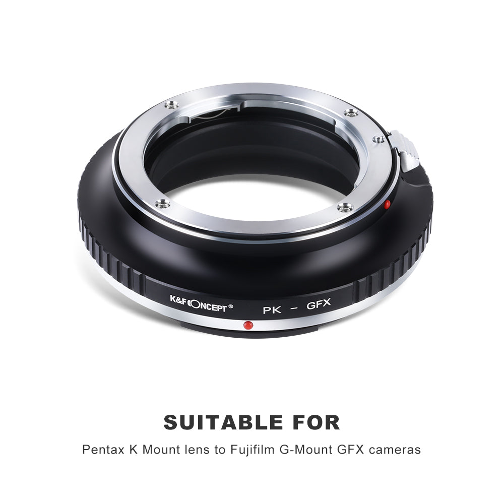 K&F CONCEPT Pentax K Lens to Fuji GFX Medium Format mount adapter