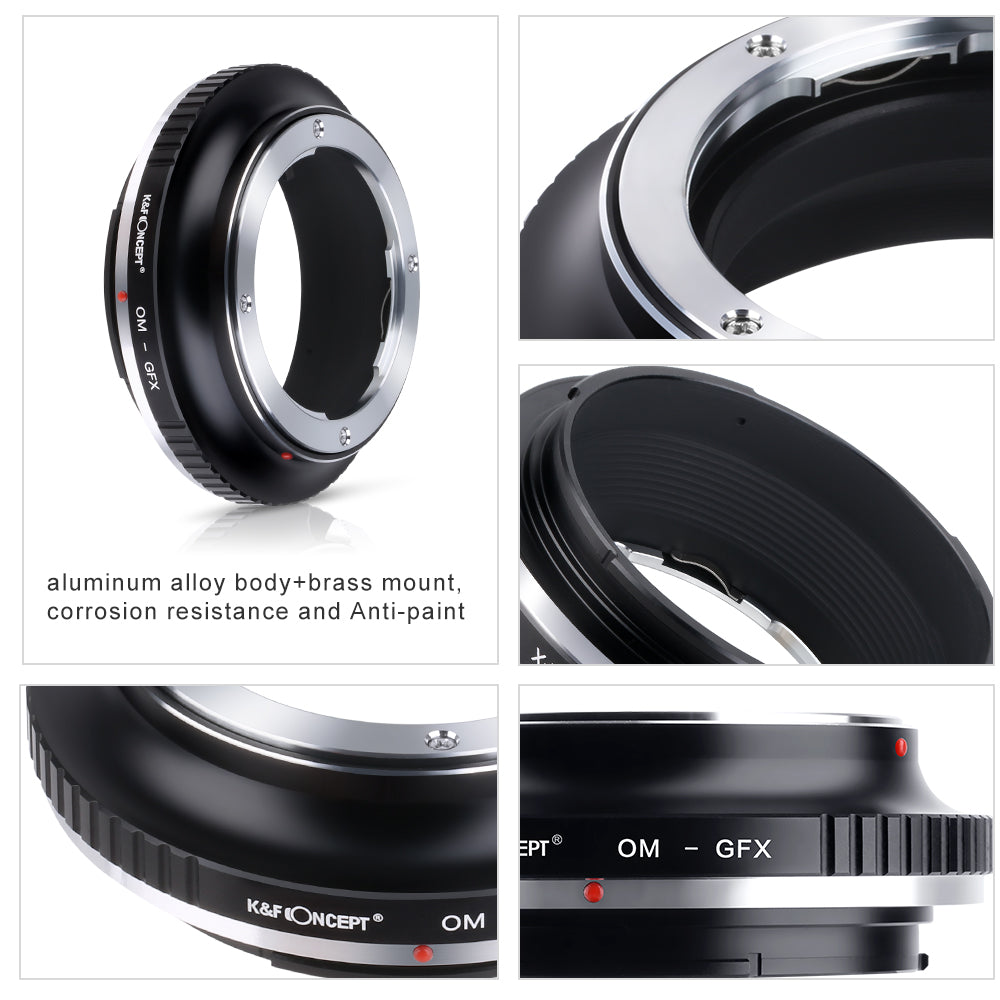 K&F CONCEPT Olympus OM Lens to Fuji GFX Medium Format mount adapter