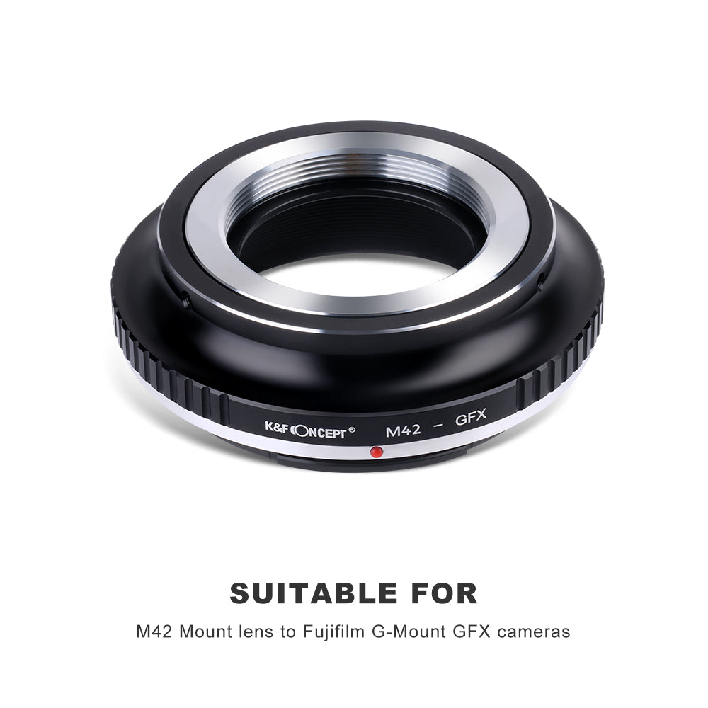 K&F Concept M42 to GFX adapter for M42 lenses on Fujifilm G-mount cameras