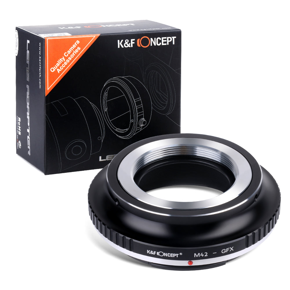 K&F Concept M42 to Fujifilm GFX lens mount adapter with box