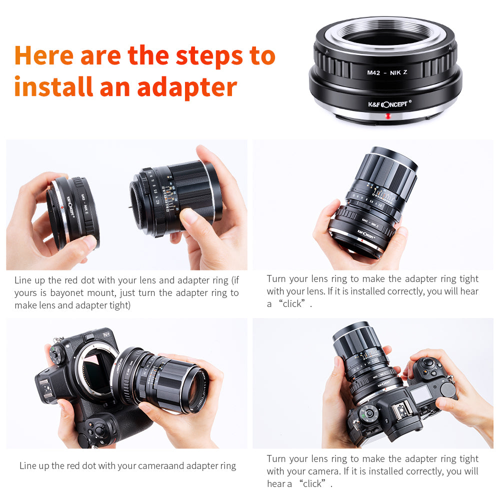 K&F CONCEPT M42 Lens to NIKON Z mount adapter