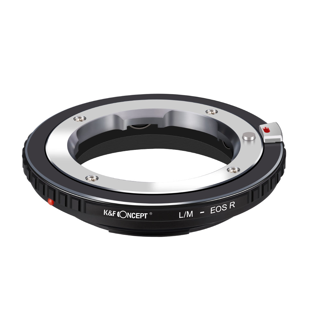 K&F Concept LM to EOS R adapter, angled view of the Leica M bayonet
