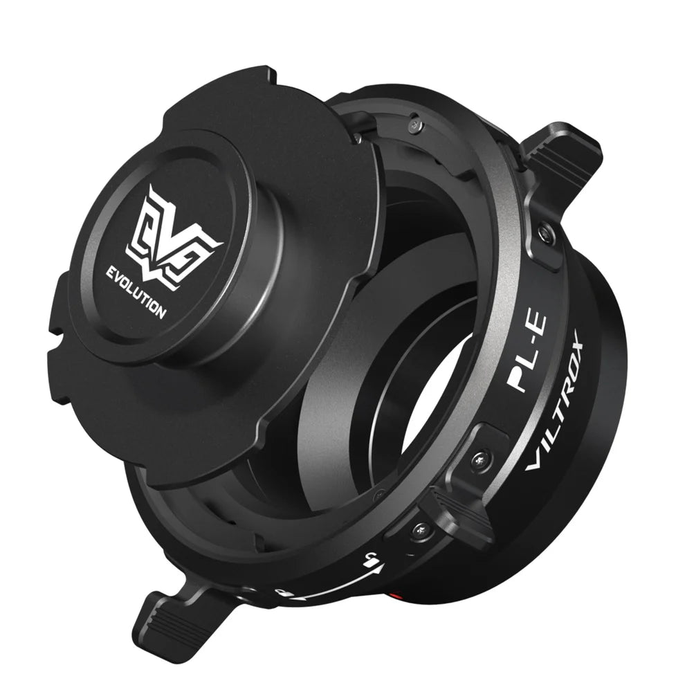 Viltrox Z-Move PL-E adapter for PL-mount cine lenses on Sony E cameras, with front cap