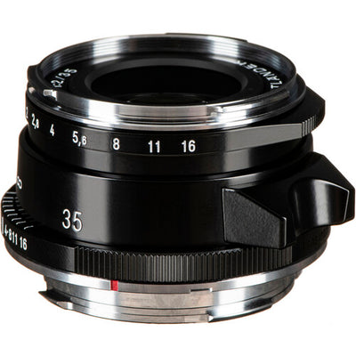 Voigtlander Ultron 35mm f/2 VM Type II Leica M lens, side view with focus tab