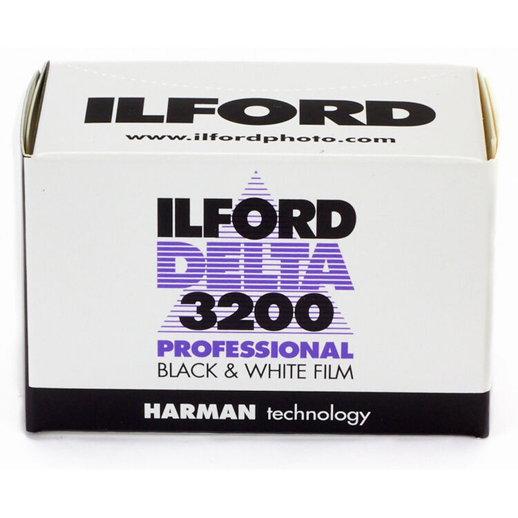 Ilford Delta 3200 Professional 35mm black and white film box