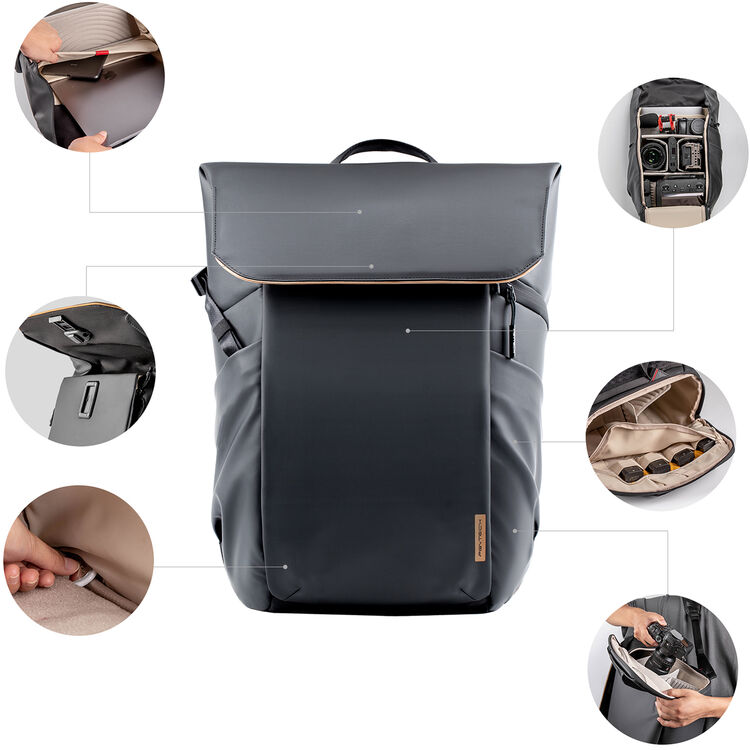 PGYTECH OneGo Air Backpack, 20L, Obsidian Black