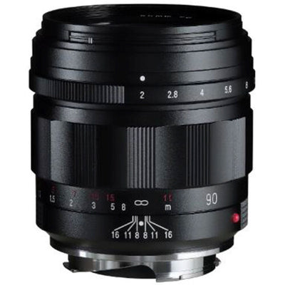 Voigtlander APO-Ultron 90mm f/2 VM lens for Leica M, black, front view
