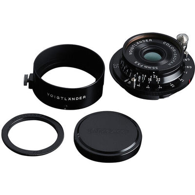 Voigtlander Color-Skopar 35mm f/3.5 with hood, filter ring and front cap