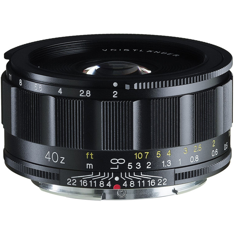 Voigtlander Septon 40mm f/2 Aspherical pancake lens for Nikon Z, black
